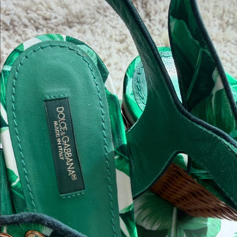 Dolce & Gabbana Green Platform Sandals size 40.5 US10 - Picture 7 of 13